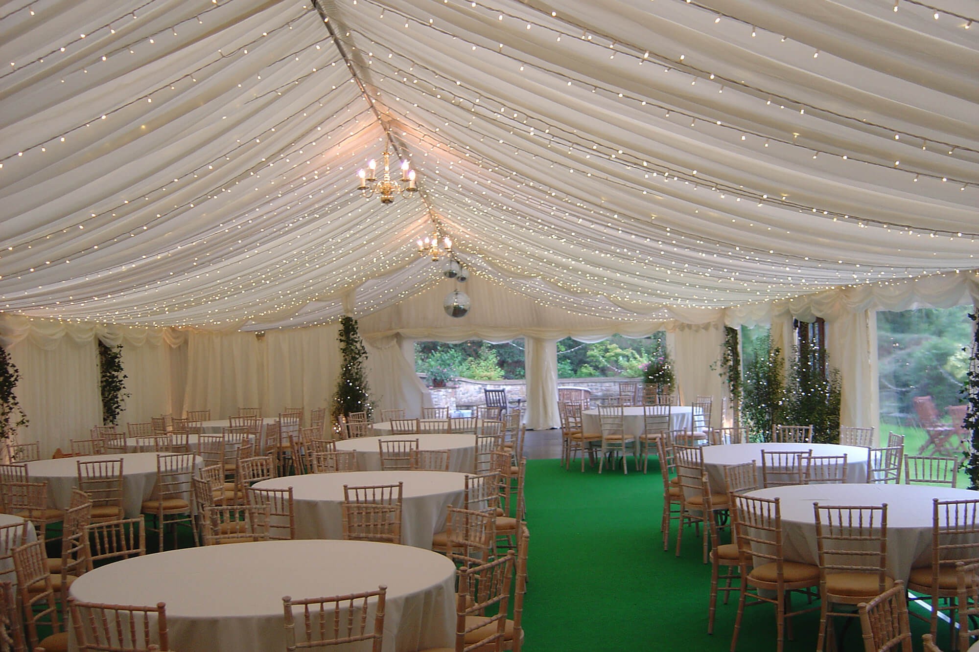 Marquee installed on a challenging site
