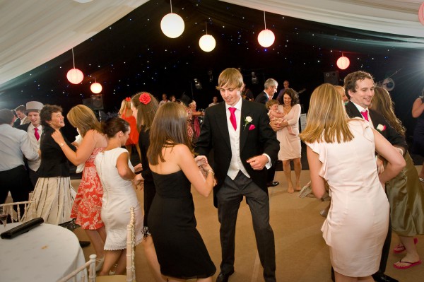 Wedding marquee interior
