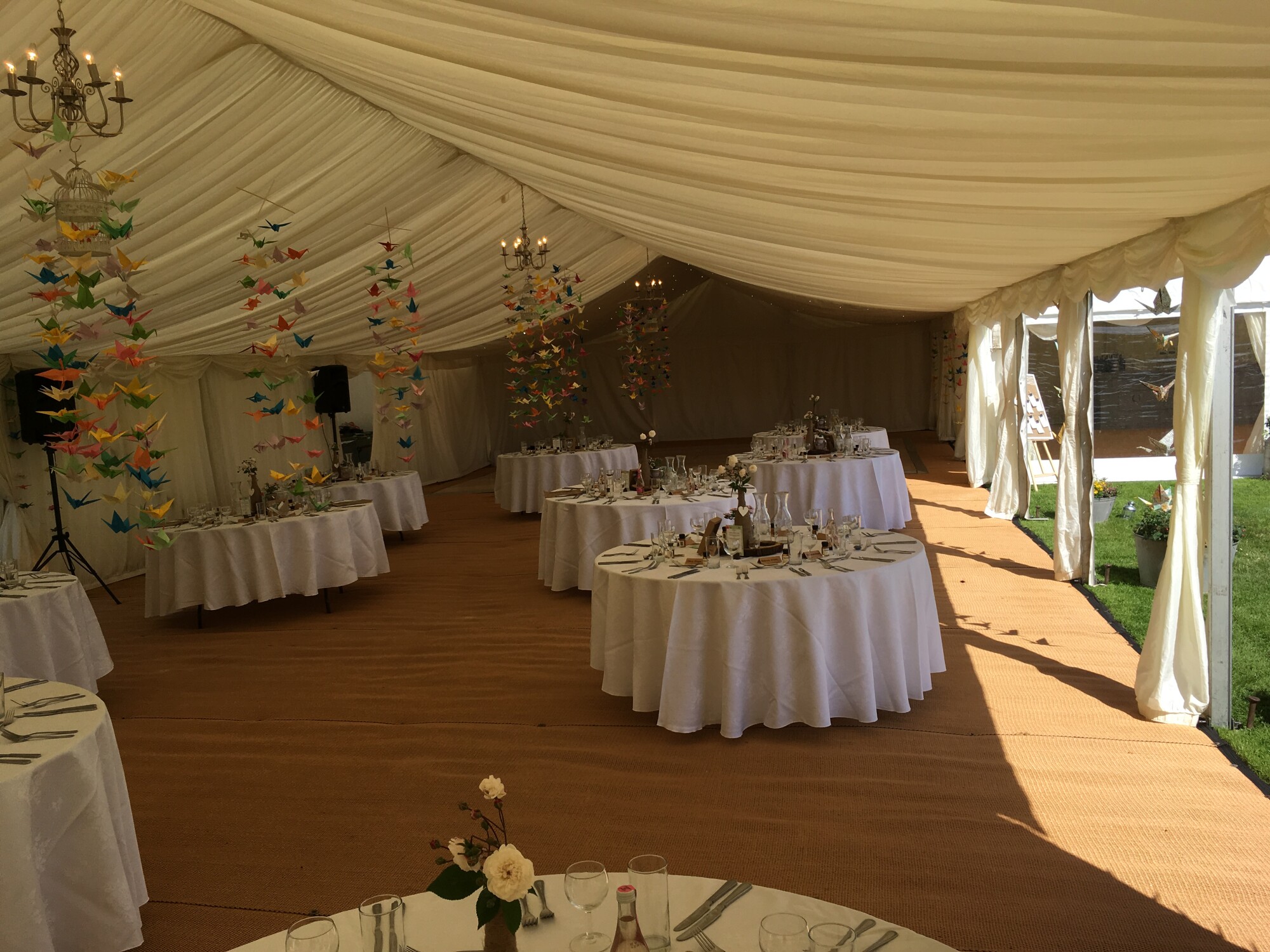 Woodford Lodge wedding marquee in Wells